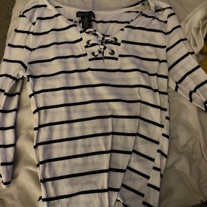 fitted stripped long sleeve